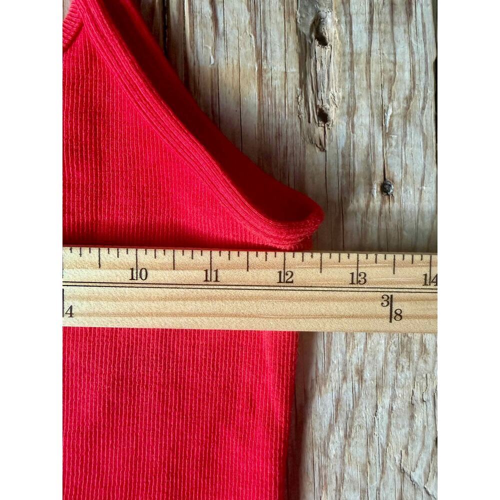 Rouje x J.Crew Red Ribbed Cotton Cami Tank Top XS Coquette Boho NWOT - Picture 5 of 6